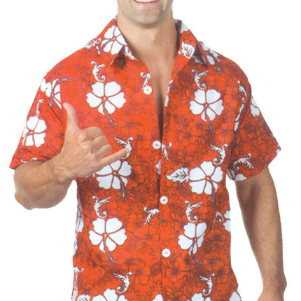 Men's Hawaiian Shirts- red