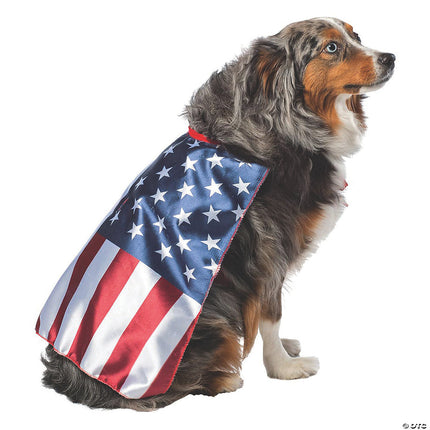 USA Flag Cape Pet Costume- big dog