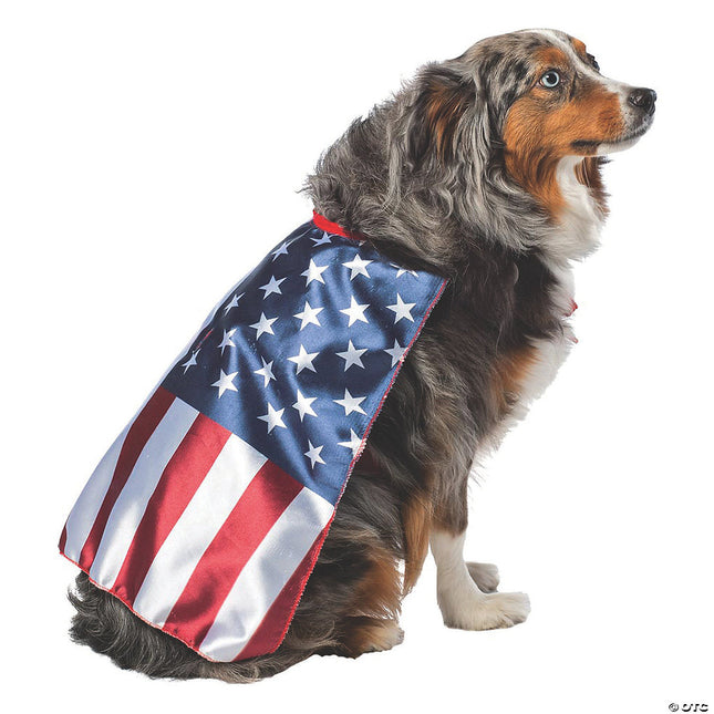 USA Flag Cape Pet Costume- big dog
