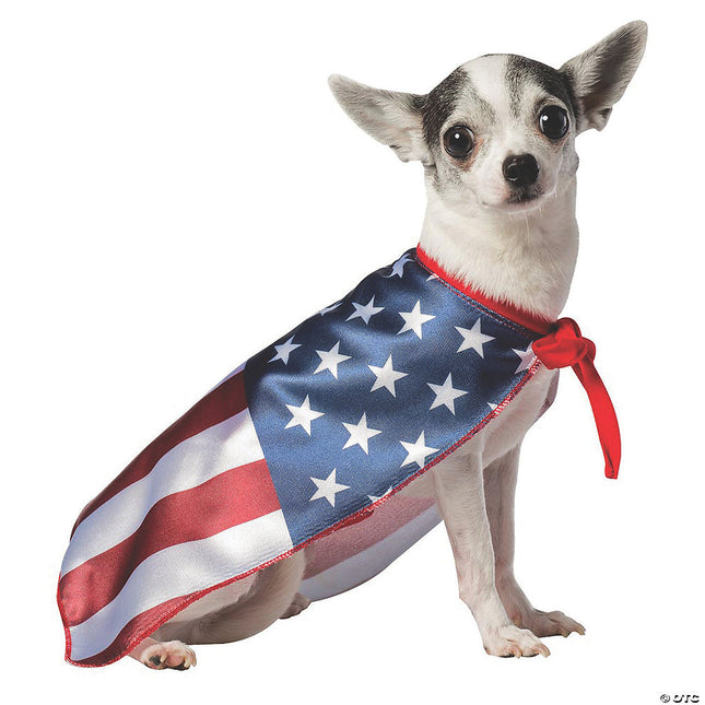 USA Flag Cape Pet Costume- small dog
