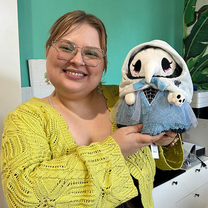 Mini Squishable Haunted Plague Nurse- held by model