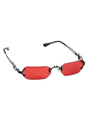 Gothic Vampire Glasses Black/Rose- angled view