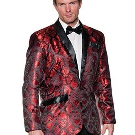 Men's Red Jacard Jacket