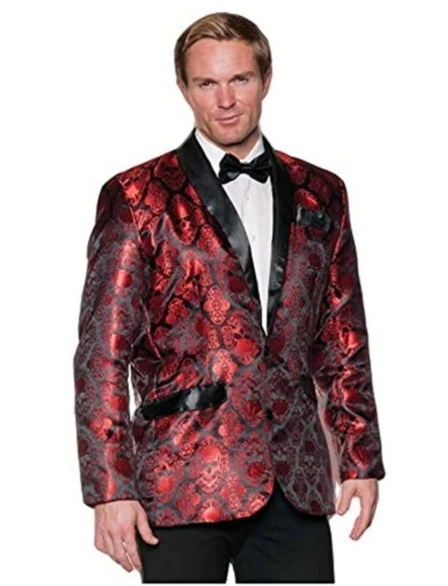 Men's Red Jacard Jacket