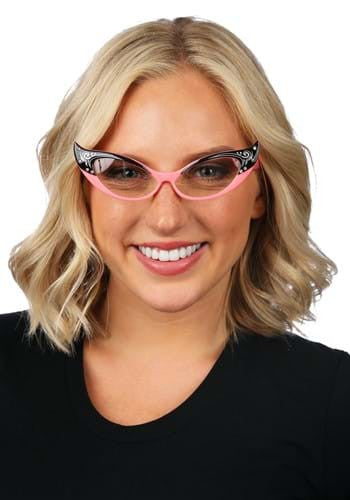 Vintage Cat Eyes Glasses Pink/Clear- worn by model