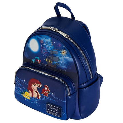 The Little Mermaid Ariel Fireworks Light Up Mini Backpack- top angled view