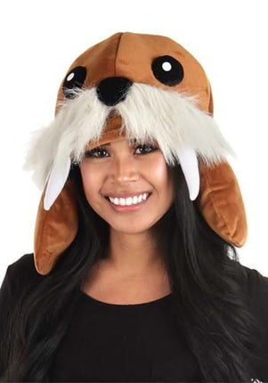 Walrus Sprazy Toy Hat- worn by adult model