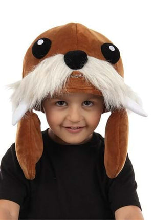 Walrus Sprazy Toy Hat- worn by child model