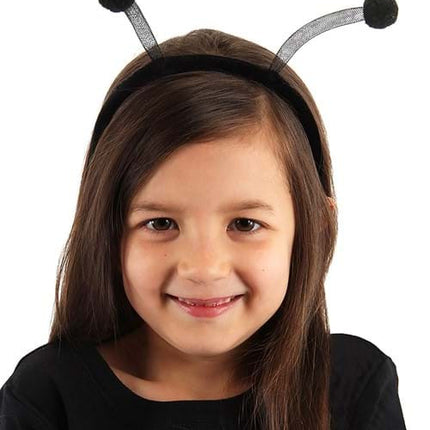 Black Bug Antennae Headband- worn by child model close up