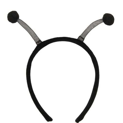 Black Bug Antennae Headband- front view