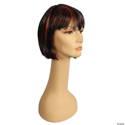 China Doll Wig- black orange