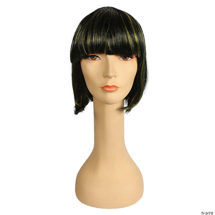 China Doll Wig- black yellow