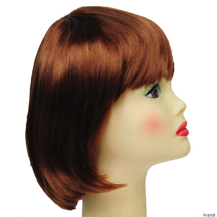 China Doll Wig- medium brown red