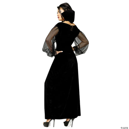Women's Goth Vampire Costume- back view