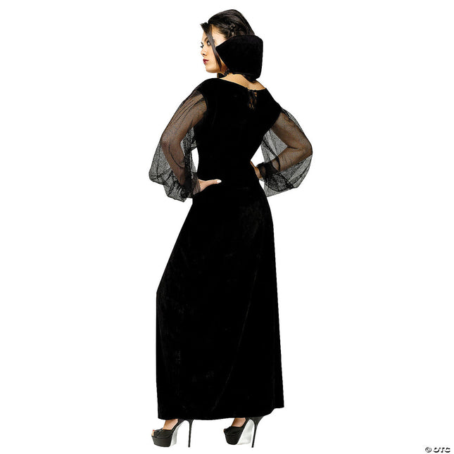 Women's Goth Vampire Costume- back view