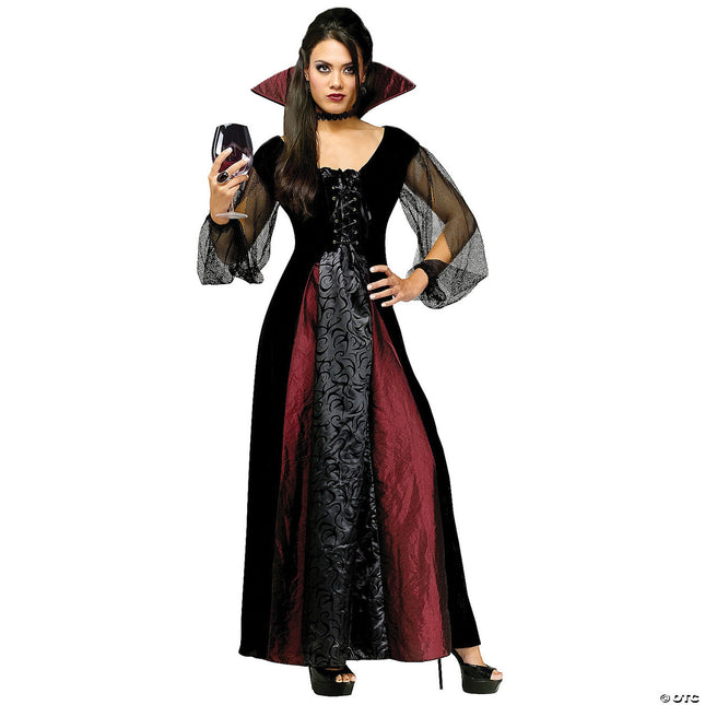 Women's Goth Vampire Costume- front view