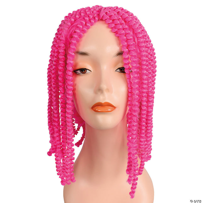 Women's Long Spring Curl Wigs- hot pink