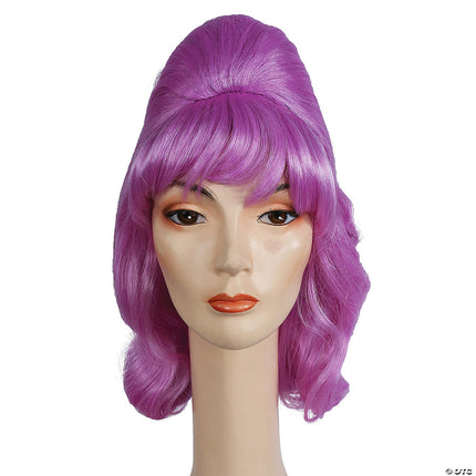 Beehive Pageboy Wigs- purple light