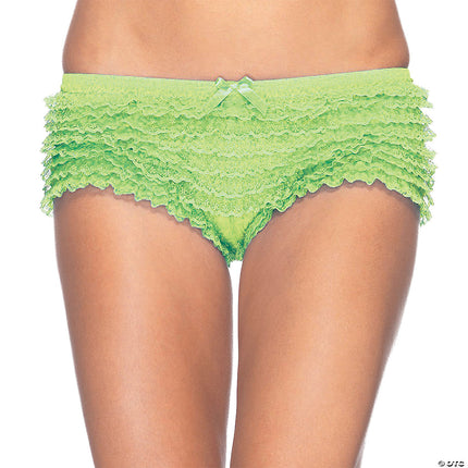 Ruffled Lace Briefs- green