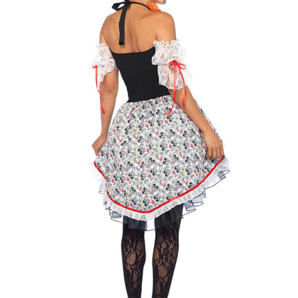 Sugar Skull Senorita Costume- back view
