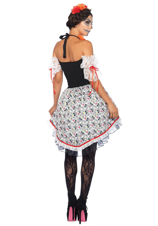 Sugar Skull Senorita Costume- back view