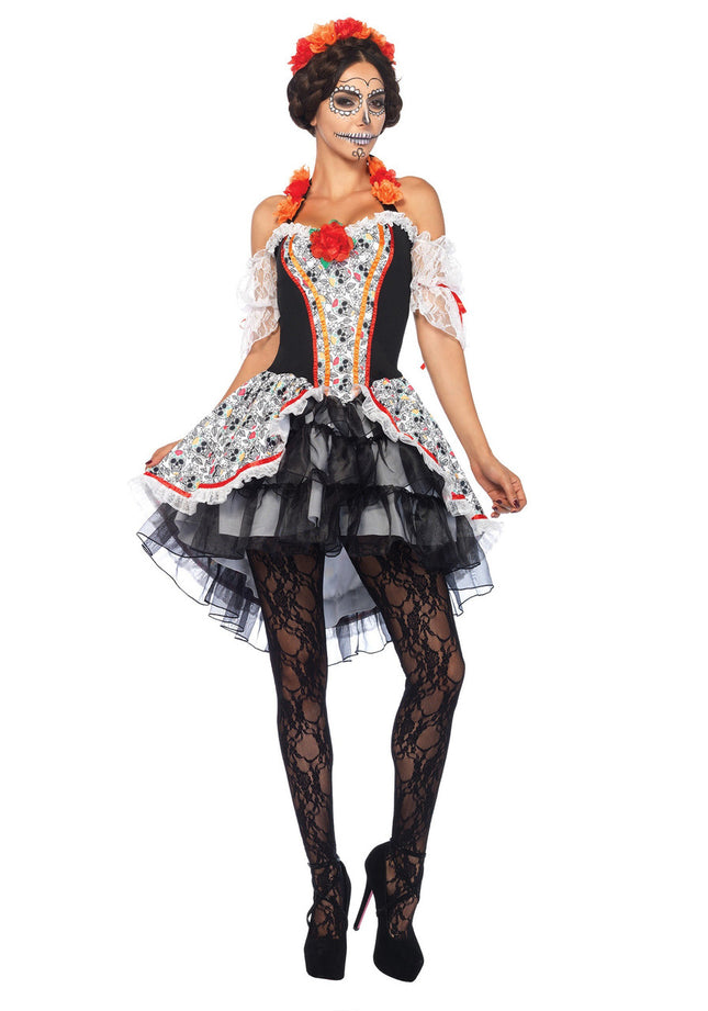 Sugar Skull Senorita Costume- front view