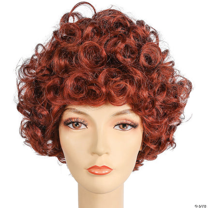 Women's Teased Up Beehive Wig- bright red
