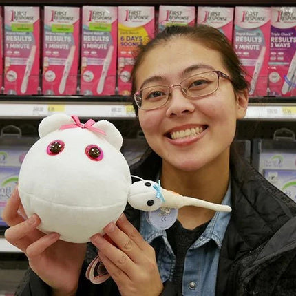X-Large Egg with Mini Sperm- Held by Model