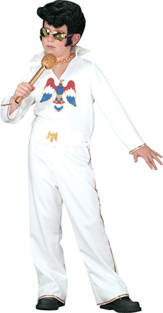 ELVIS CHILD WHT JUMPSUIT SM